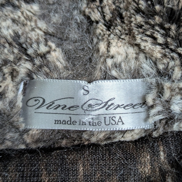 Vine Street Faux Fur Soft Luxury Single Button Vest Small - Picture 6 of 7